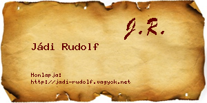 Jádi Rudolf névjegykártya